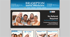 Desktop Screenshot of bramptondentalspecialists.com